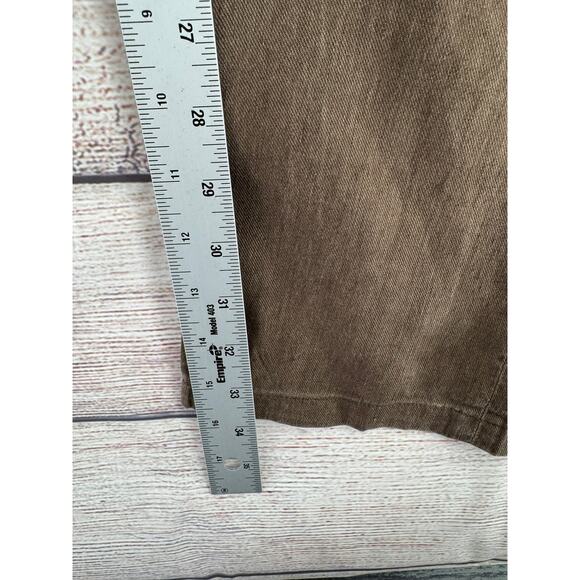 Loro Piana Linen Cotton Blend Straight Leg Jeans Mens 36 (33) Brown Made Italy - Picture 12 of 14